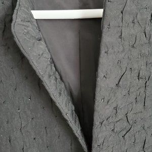 Black , Mid long spring coat